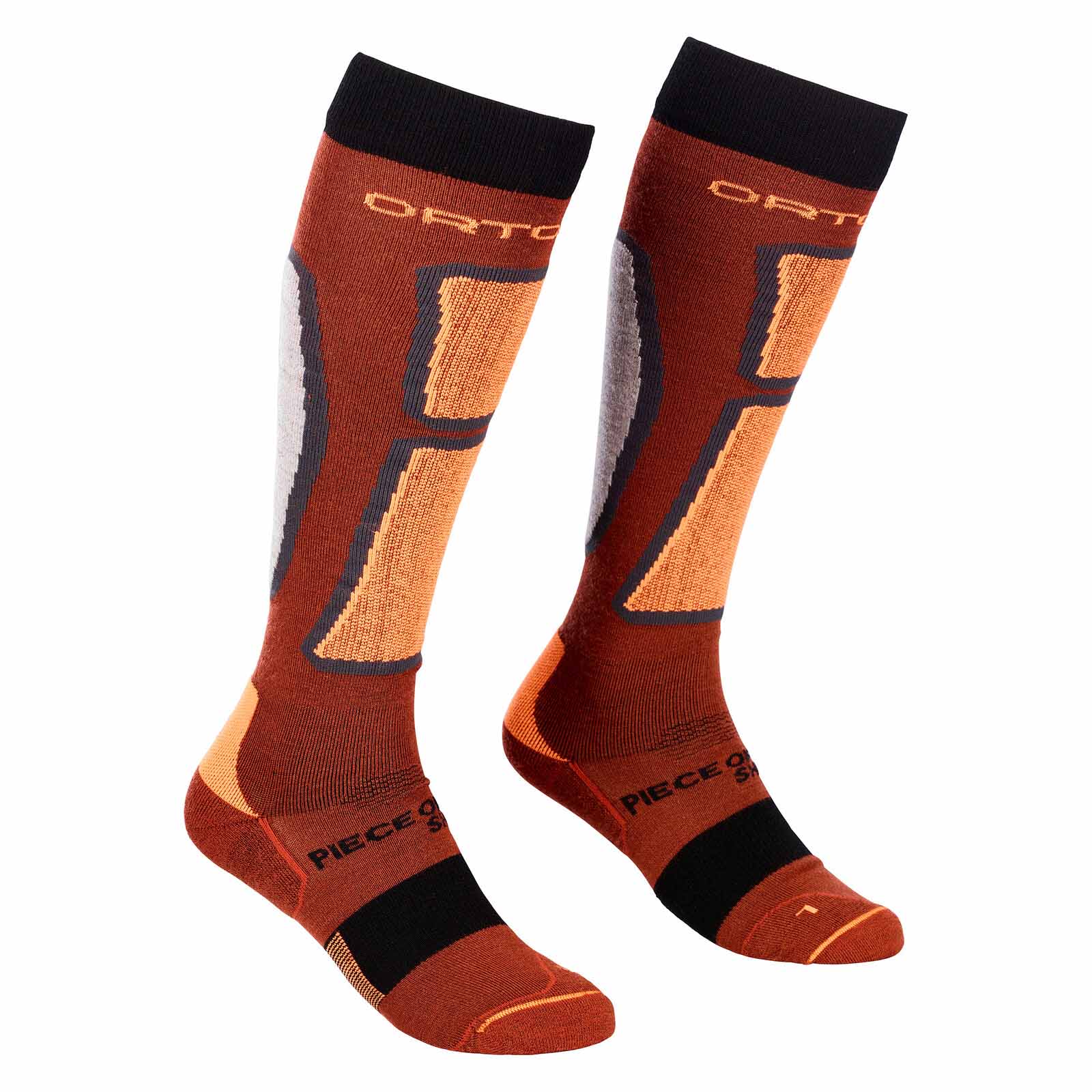 ORTOVOX Ski Rock'n'Wool Long Socks Herren Skisocken clay orange