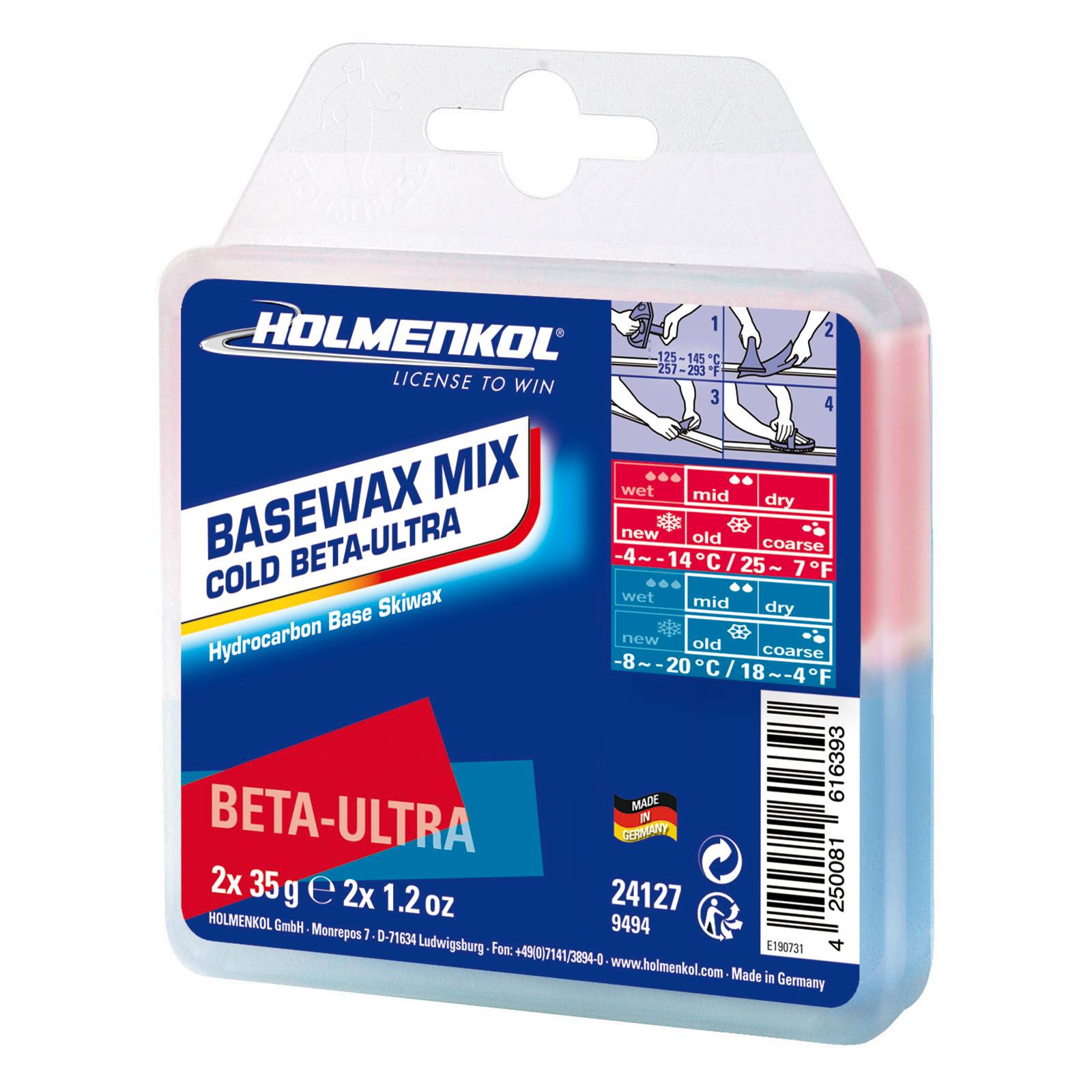 Holmenkol Basewax Mix Cold Beta-Ultra Skiwachs
