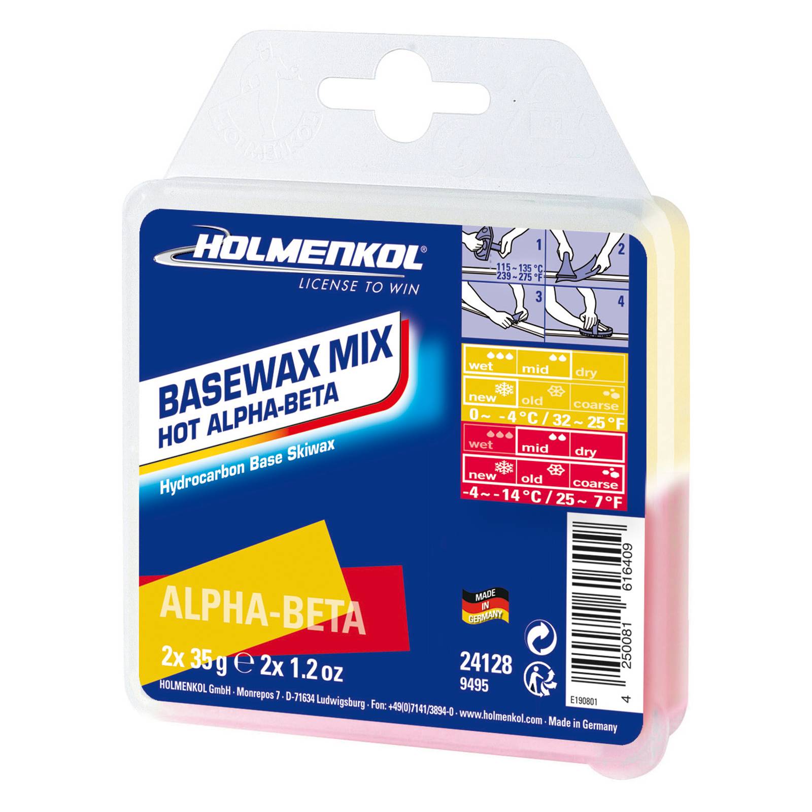 Holmenkol Basewax Mix Hot Alpha-Beta Skiwachs