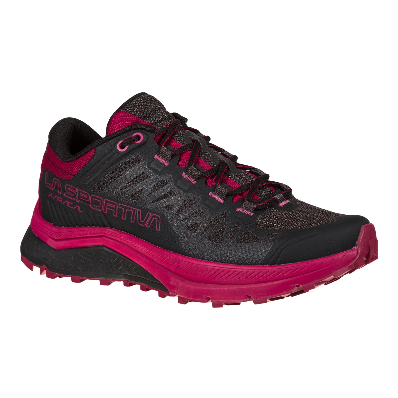 LA SPORTIVA Karacal Damen Trail Running Schuhe black/red plum